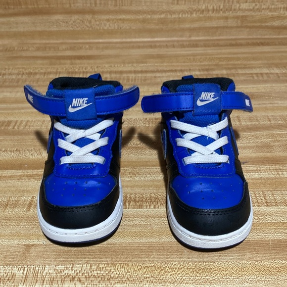 Nike Court Borough Mid 2 White/Royal/Black size 8c - Picture 4 of 6